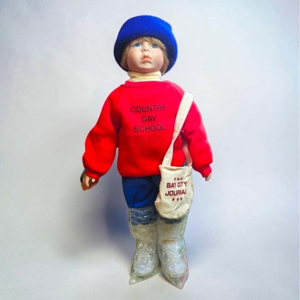 Marie Osmond Chris Paperboy Doll 1991 Porcelain LE 293/2500 Box COA Bracelet
